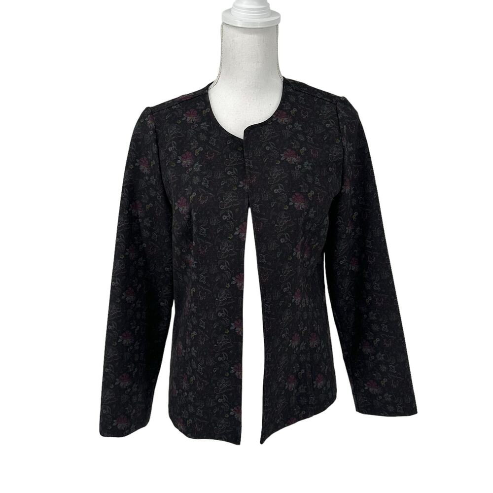 Chico's Floral Wonderland Printed Ponte Jacket Sz 0 (Small 4)